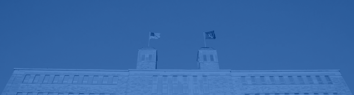 Blue mask over KU's Fraser Hall.