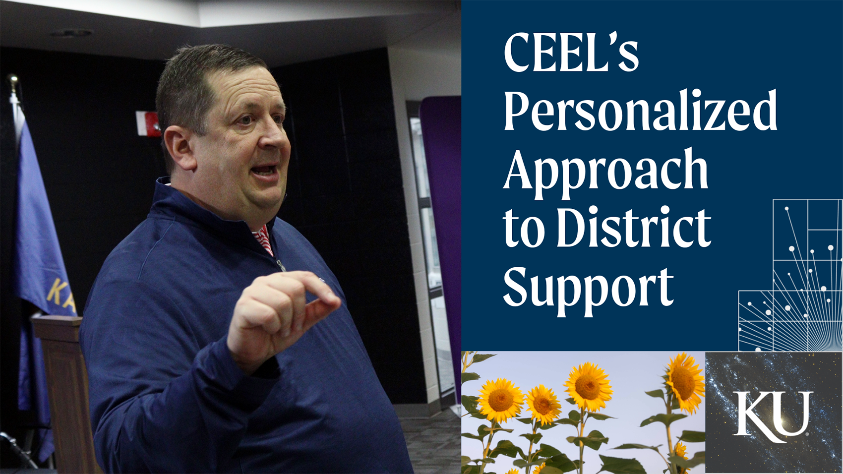 SOCIAL CARD: Image of Bart Swartz with text, CEEL’s Personalized Approach to District Support