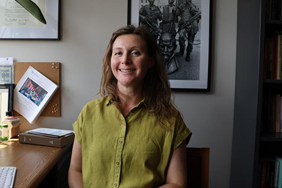 Rebecca Johnston in her office