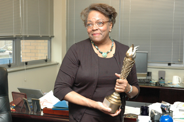 Florence Boldridge with Golden Torch Award