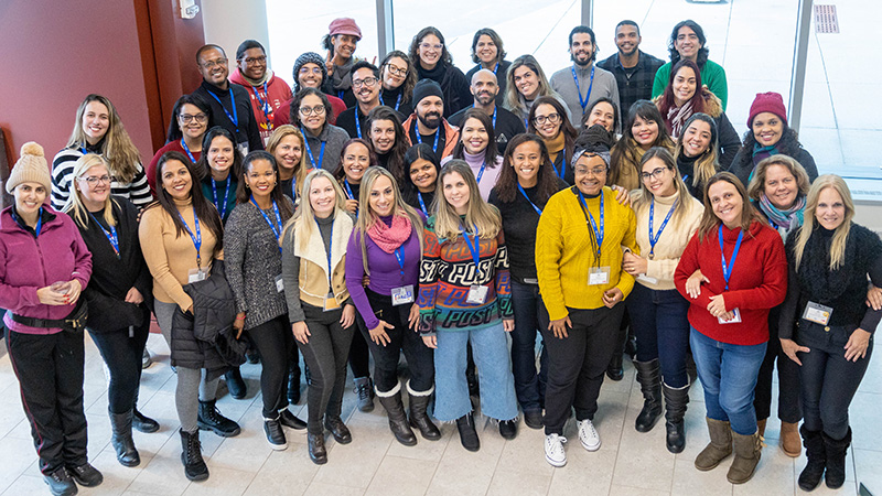 Brazilian teachers visiting KU in spring 2023 as a part of a six-week language and cultural immersion program.