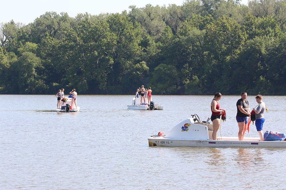The KFRTI training for rowers took place on the Kansas River.