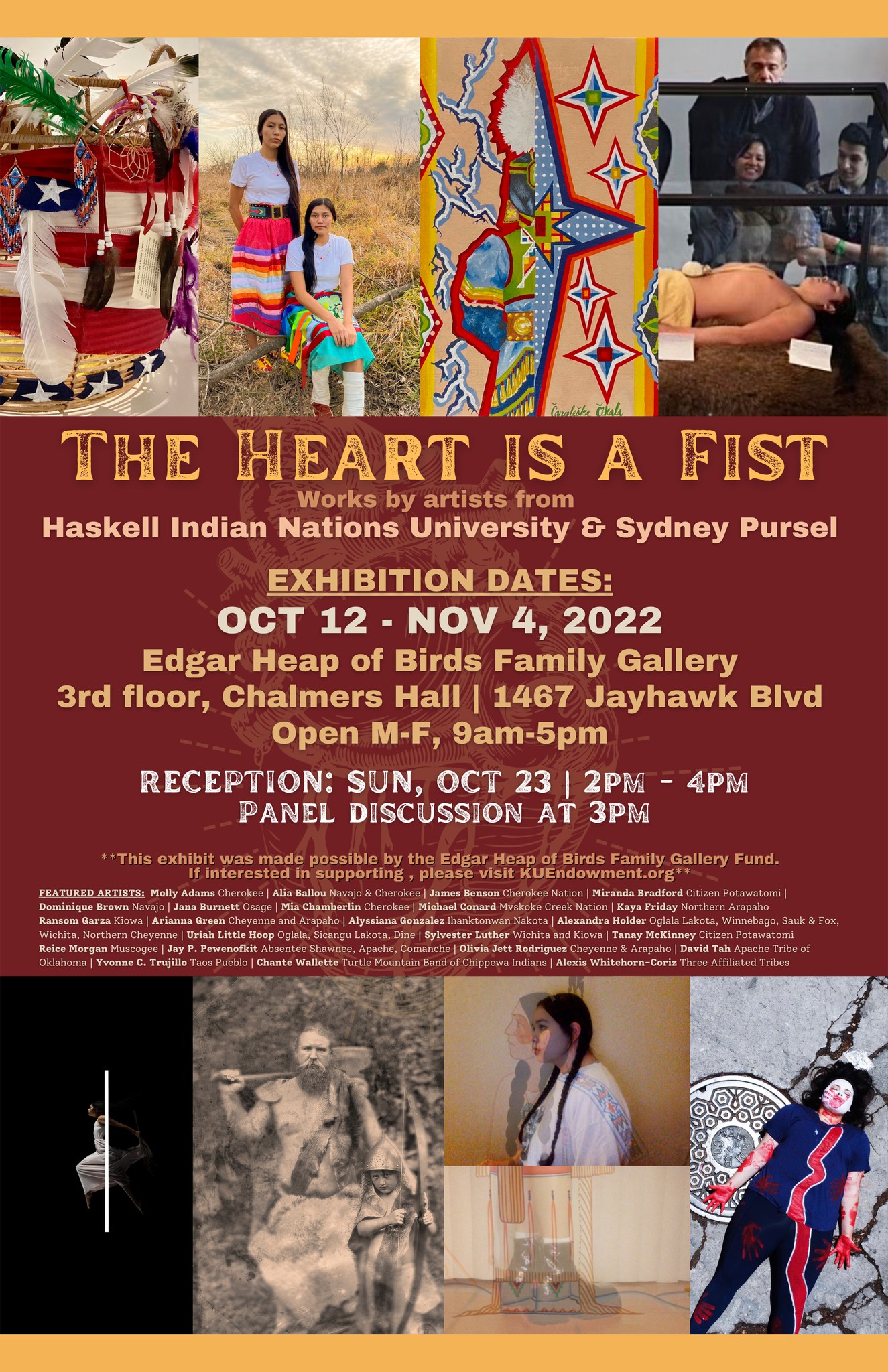 Exhibition poster for "The Heart Is a Fist"