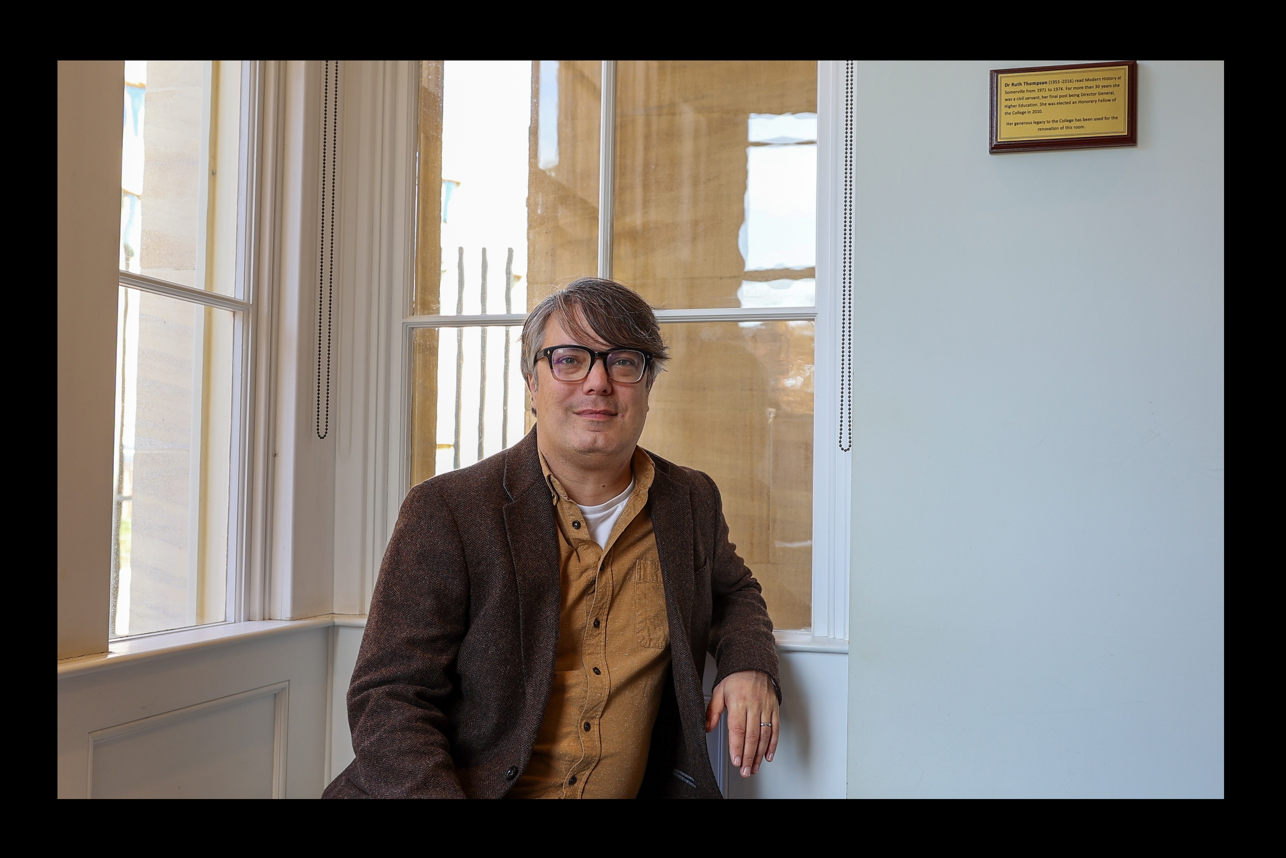 Portrait of Dale Dorsey at Somerville College, Oxford