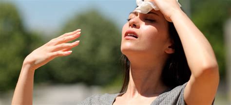 Woman suffering heat stroke