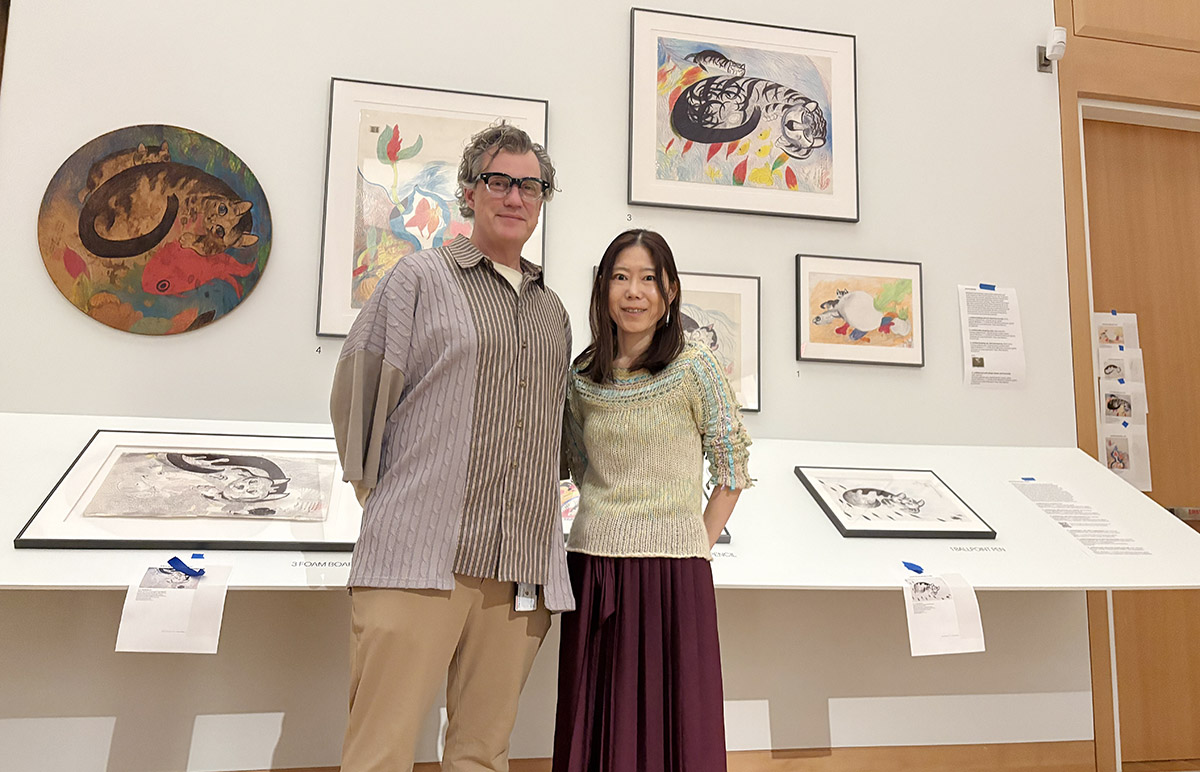 Japanese painting tradition meets street materials in new exhibition