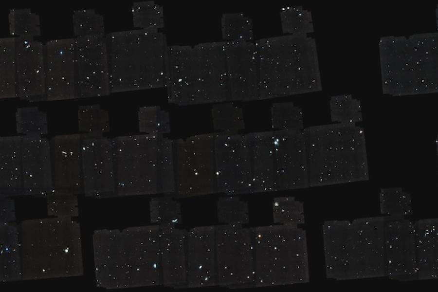 The full mosaic of MIRI EGS Galaxy and AGN (MEGA) survey using all four of their observed MIRI filters.
