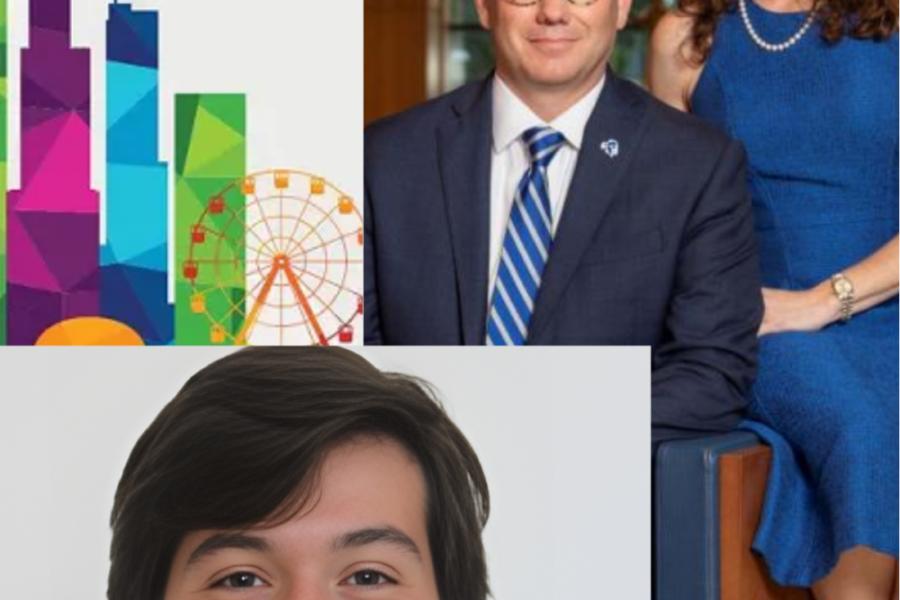 Photo collage of Zachary Bricken, Kelli and Joseph Nyre, and the Society of Behavioral Medicine Annual Meeting Logo