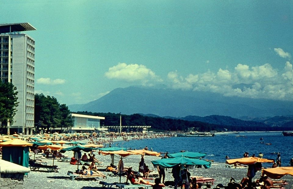 Georgia’s beach front on the Black Sea was considered the “Soviet Riviera” during the Cold War era. Photo courtesy of Old Tbilisi.