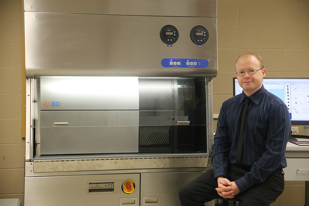 Peter McDonald, Flow Cytometry Core Lab manager.