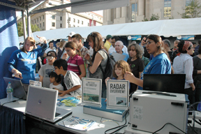 Attendees at the engineering expo