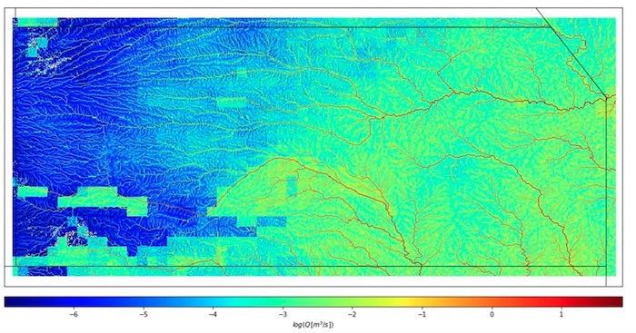 Computer plot of streamflow in Kansas