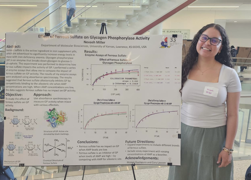Nevaeh Miller with poster