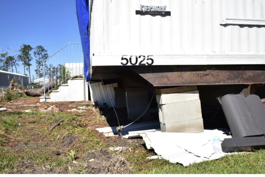 Damaged trailer