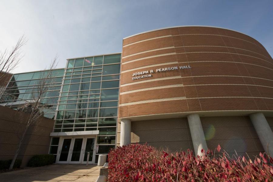 An exterior shot of Joseph R. Pearson Hall