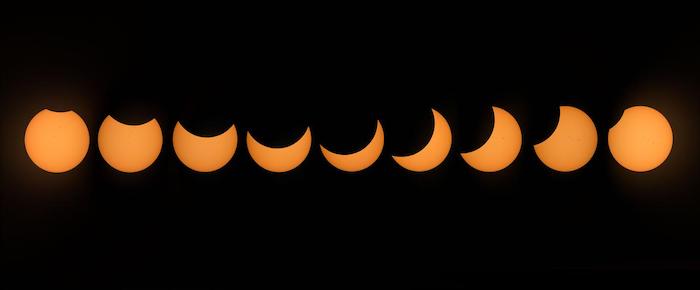 Photo: Images from Aug. 21, 2017, partial solar eclipse. Credit: Norah Moran/NASA.