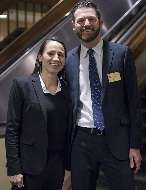 Rep. Sharice Davids and John Wilson, Kansas Action for Children