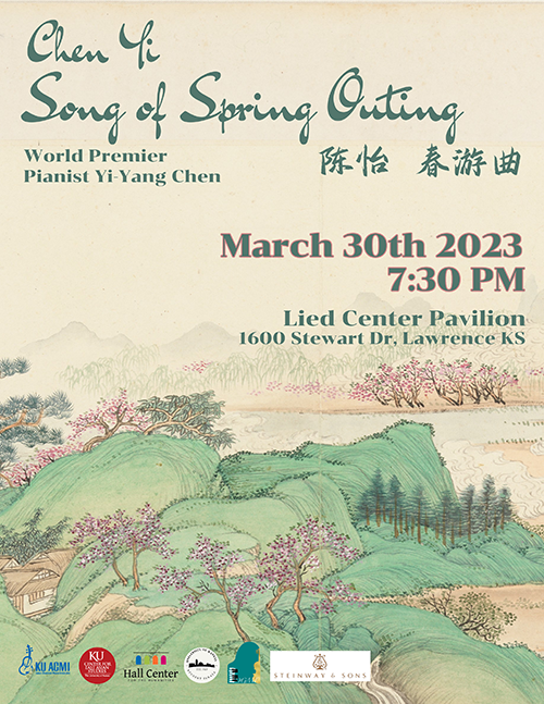 Song of Spring Outing, with landscape background