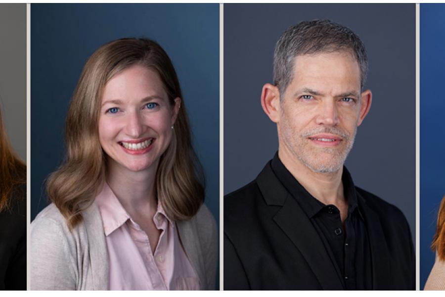 Alyssa Appelman, Meredith Bagwell-Gray, Luis Corteguera and MarĂa Velasco: 2025 Keeler Professorship awardees at the University of Kansas.