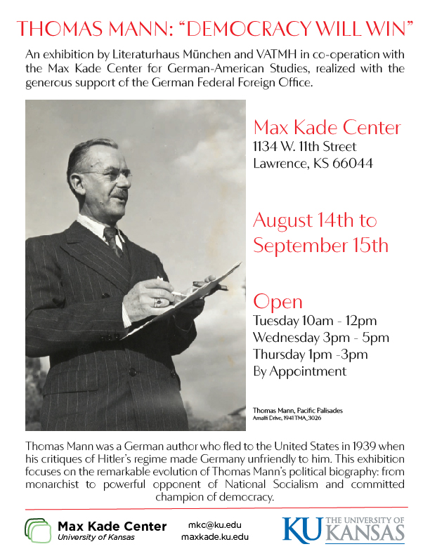 Thomas Mann exhibition event flier