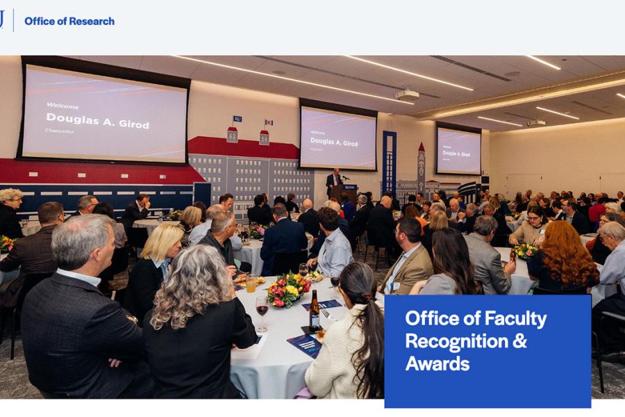 Screenshot of Office of Faculty Recognition & Awards webpage