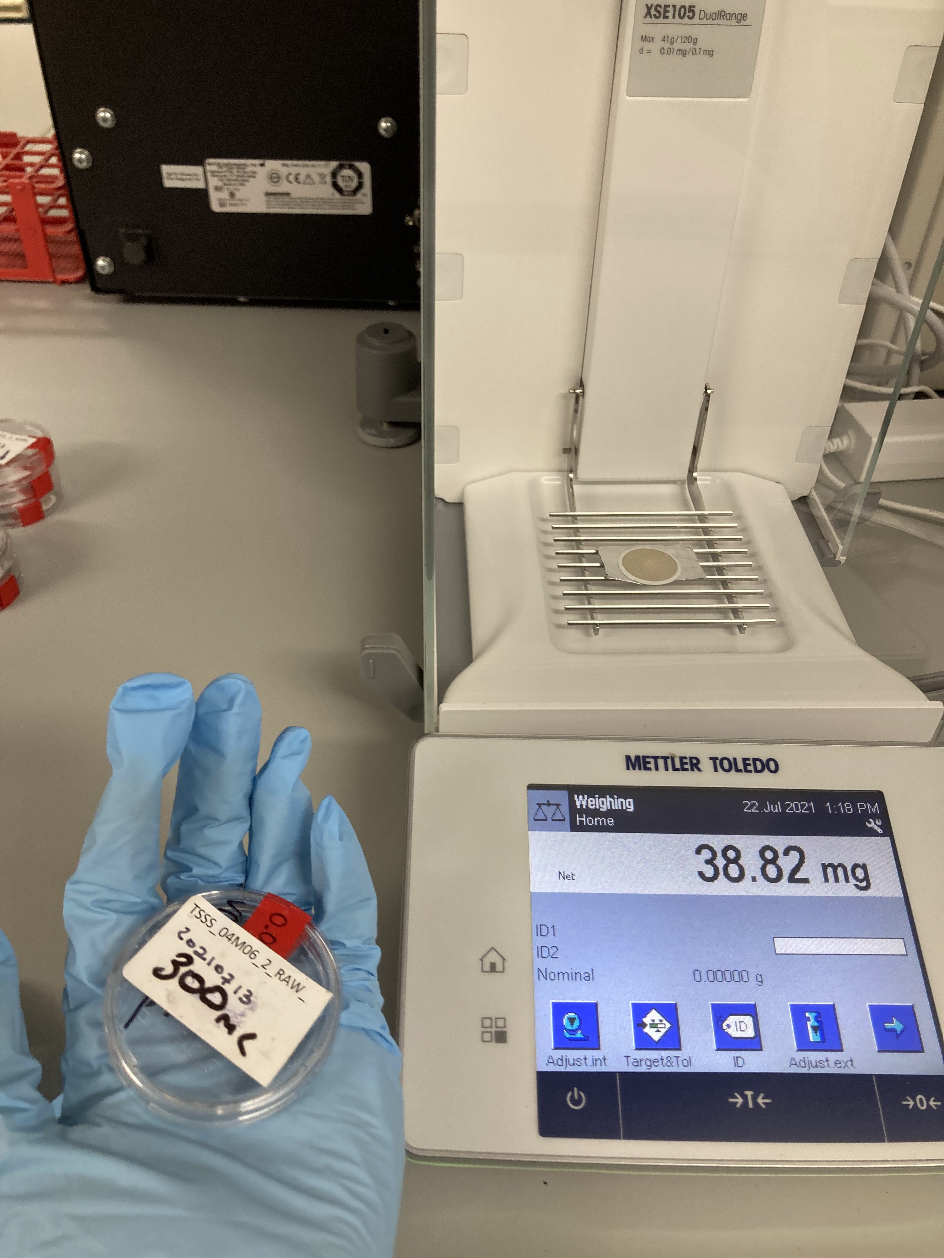 A water sample before it is run though the ion chromatograph