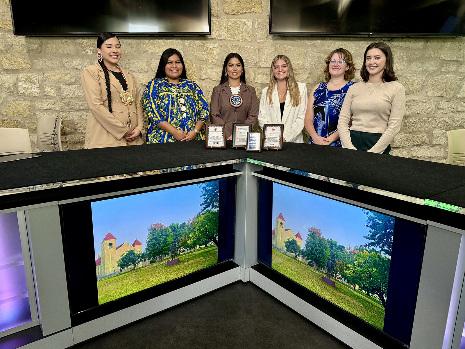 Good Morning Indian Country staff photo on set.