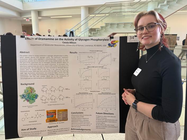Cassia Allison with poster