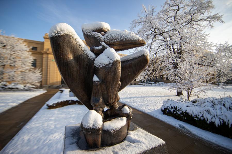 University of Kansas campus during winter