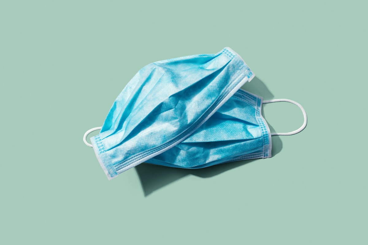 Image of facial mask associated with COVID pandemic