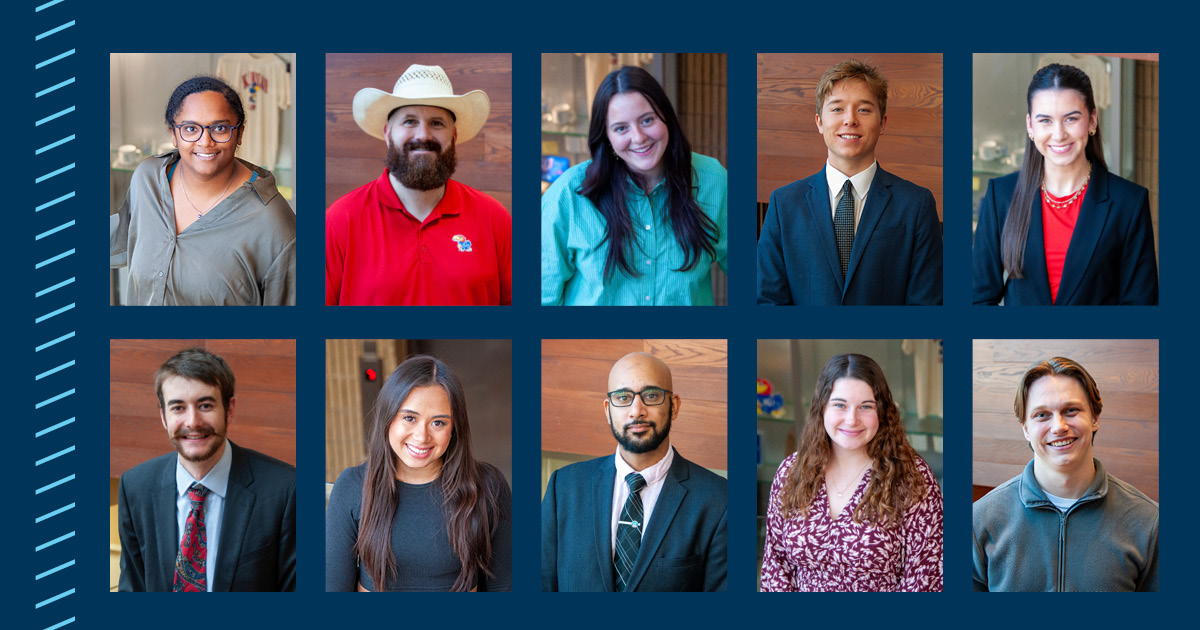 Ten students from the class of 2027 at KU Law.