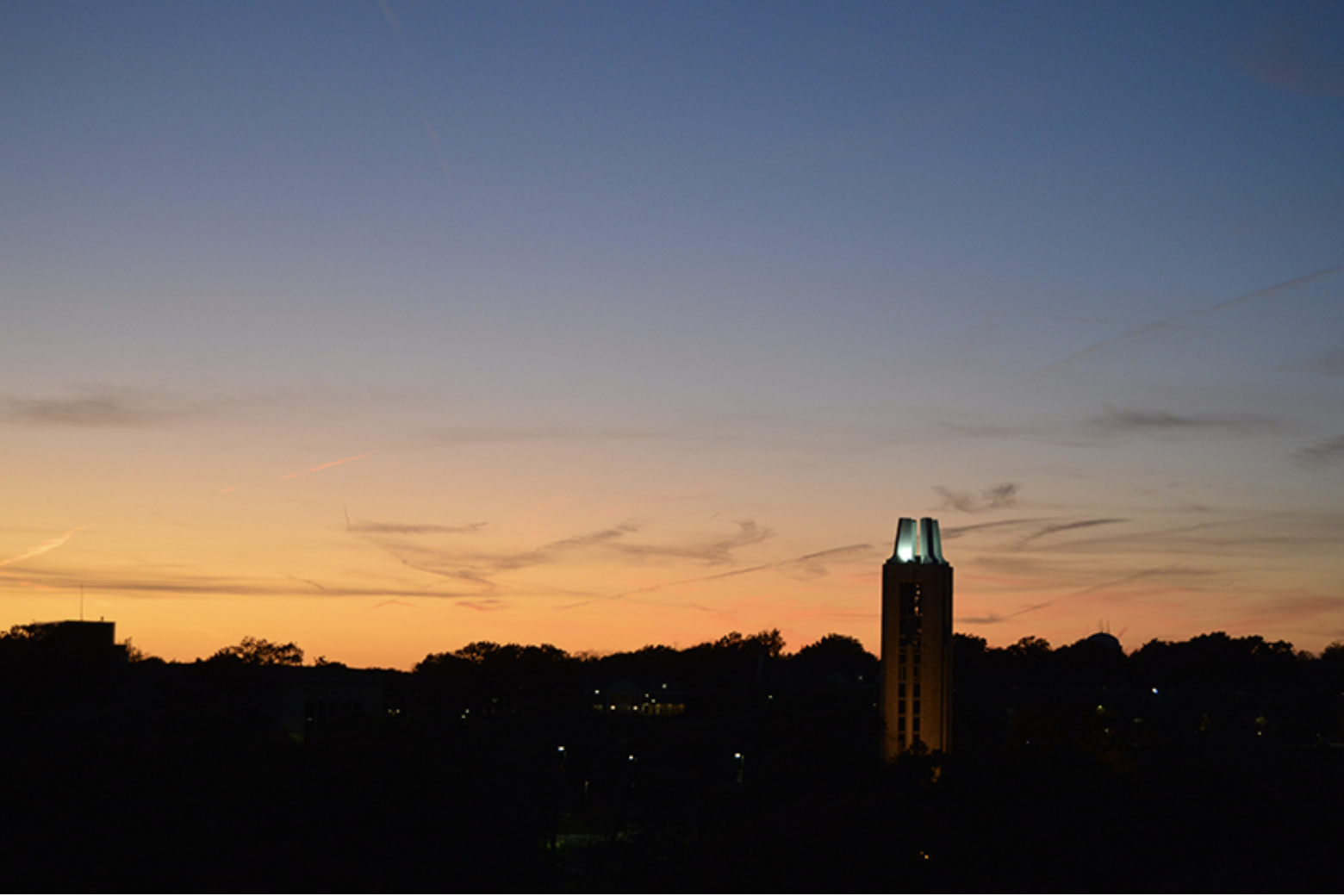 Campanile at sunset