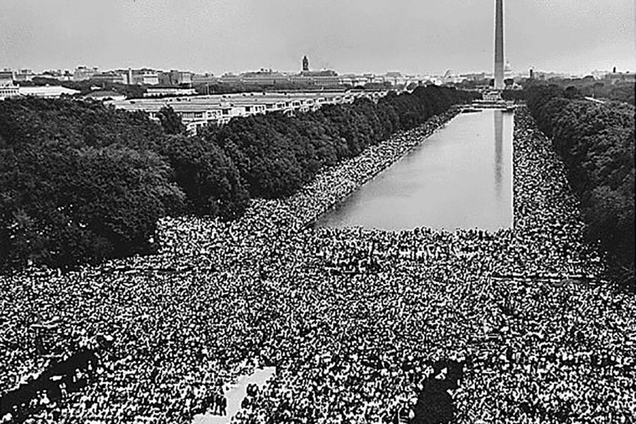 An image of the 1963 Civil Rights March on Washington DC.