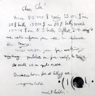 The first of the Lindbergh kidnapping ransom notes demanded $50,000.