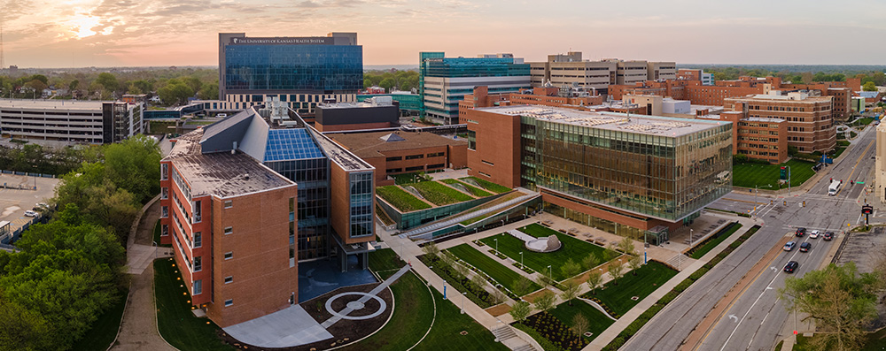 Aerial view of KU Medical Center in Kansas City, Kansas. Credit: KU Marketing Communications.