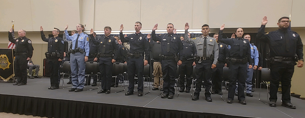 The 299th Basic Training Class of the Kansas Law Enforcement Training Center.