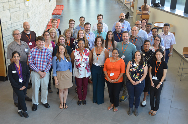 Researchers from KU, K-State and other Kansas institutions posing for a group photo.